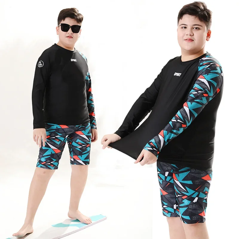 New Children's Swimsuit Boys Swim Trunks Youth Separate Bathing Suit For Middle Large Kids Swimming Clothes boys swimwear