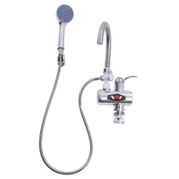 Chauffe-eau électrique instantané 3000 W, 360 °   Robinet électrique rotatif à travers le chauffage avec douche, écran d'affichage numérique LCD 4
