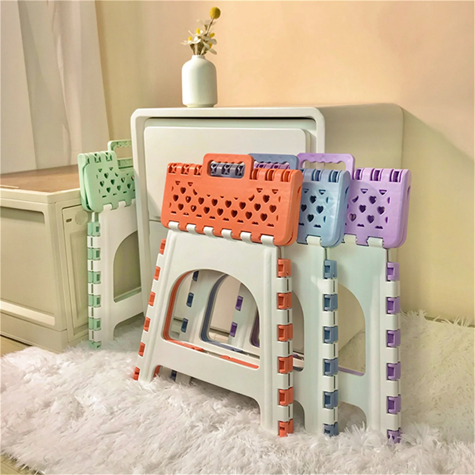 Foldable Stool Portable Outdoor Fishing Stool Creative Stall Plastic Small Bench Hand Showing Camp Folding Bench 4