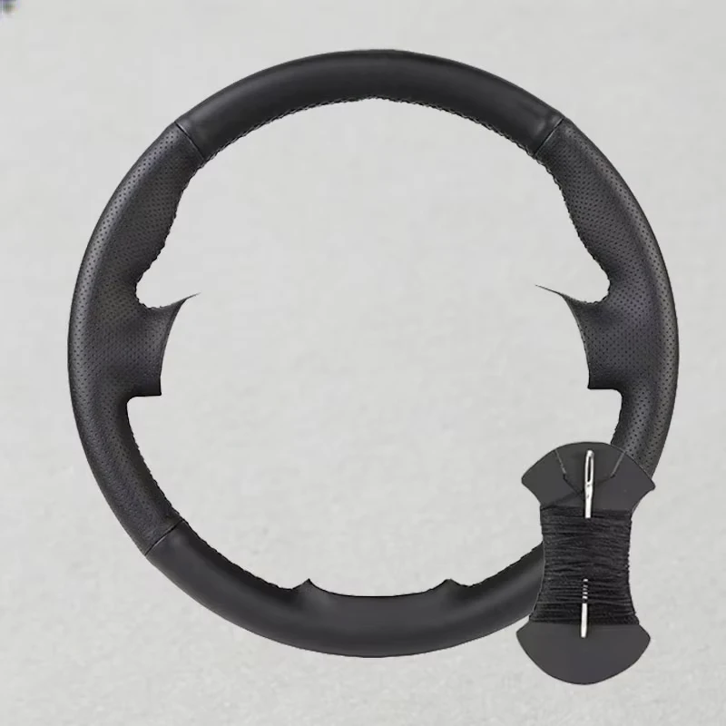Premium Suede Leather Steering Wheel Cover - Luxury Auto Accessory Grip Cover