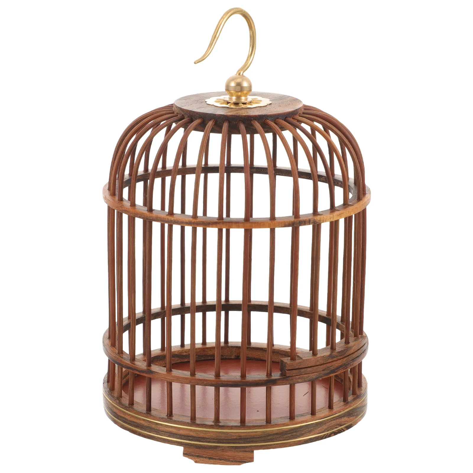 

Pet Cage Ornament Bird for outside Nest Decoration Hanging Vintage Birdcage Small Animals Insect Wood Birdcages Wooden Outdoor