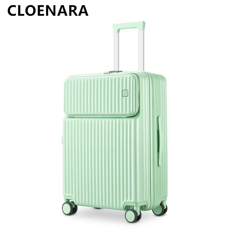 

COLENARA 20"22"24"26 Inch Suitcase Front Opening Laptop Trolley Case Ladies Boarding Box Men with Wheels Rolling Cabin Luggage