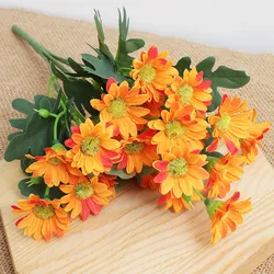Silk Daisy Artificial Flowers for Home and Event Decoration (Orange)