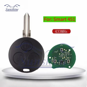 Sole 3 Pulsante 433 MHz Chiave A Distanza Dell'automobile Per Mercedes Benz Smart Fortwo Per Quattro 450 Passion Roadster City Crossblade Cabrio Coupe