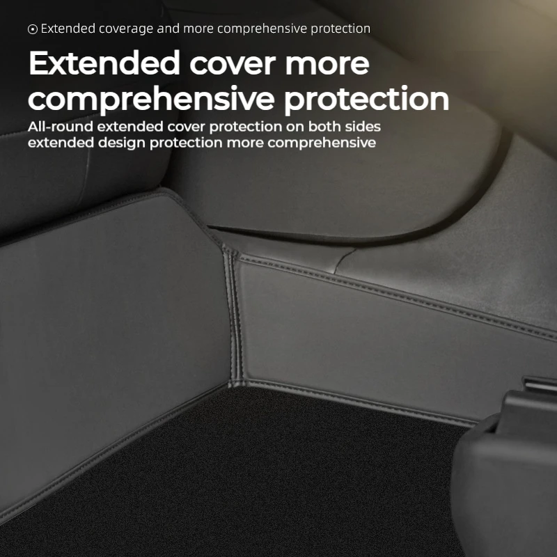 Lower Protective Mat Rear Seat Full Surround Cushion Protector Anti-Dirty Kick Pad Leather Car Accessories For Tesla Model 3 Y