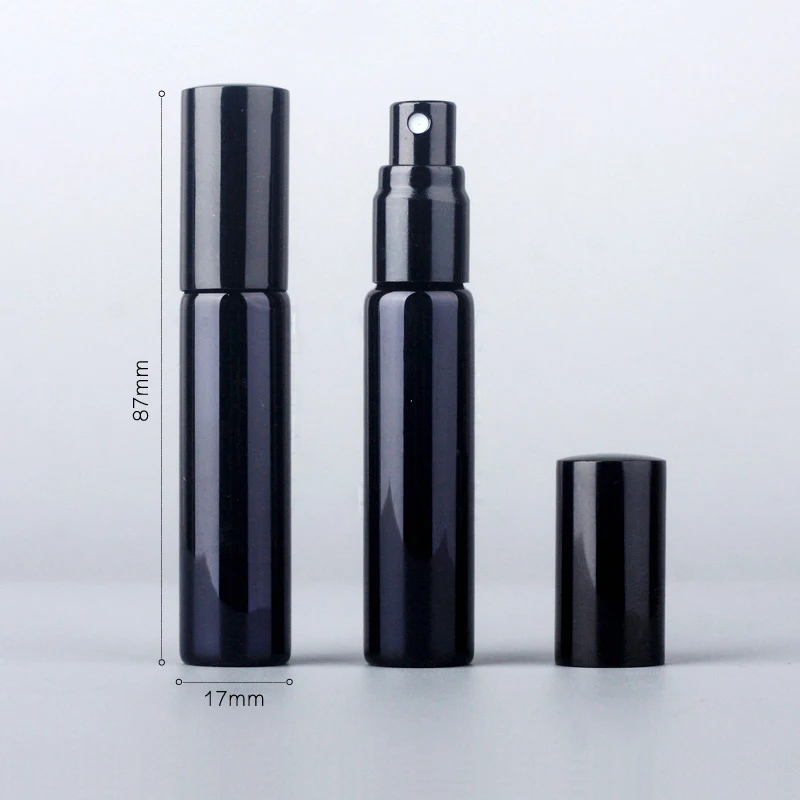 6PCS 10ML Portable UV Glass Refillable Perfume Bottle With Aluminum Atomizer Spray Bottles Sample Empty Containers 2