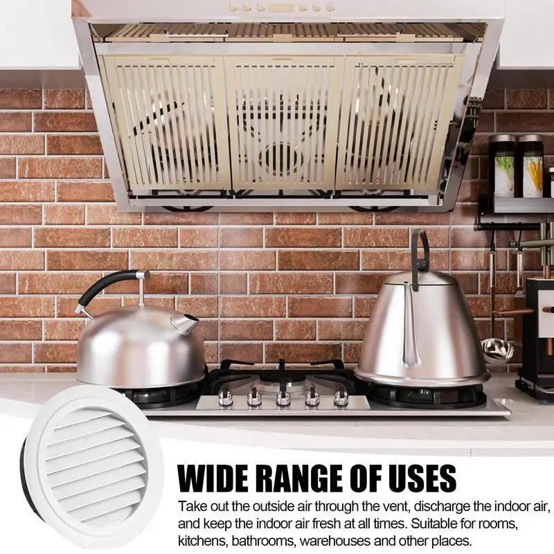 

45 Degree Ventilation Grille Round Ducting Ceiling Wall Hole ABS Louver Air Outlet Cover Air Circulation Vent Cap Fresh System