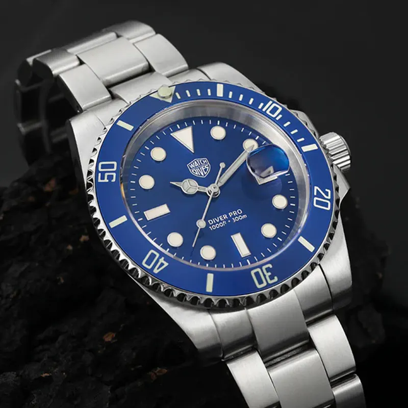 Watchdives WD1680Q 41mm Men Dive Watch Sapphire Crystal Quartz
