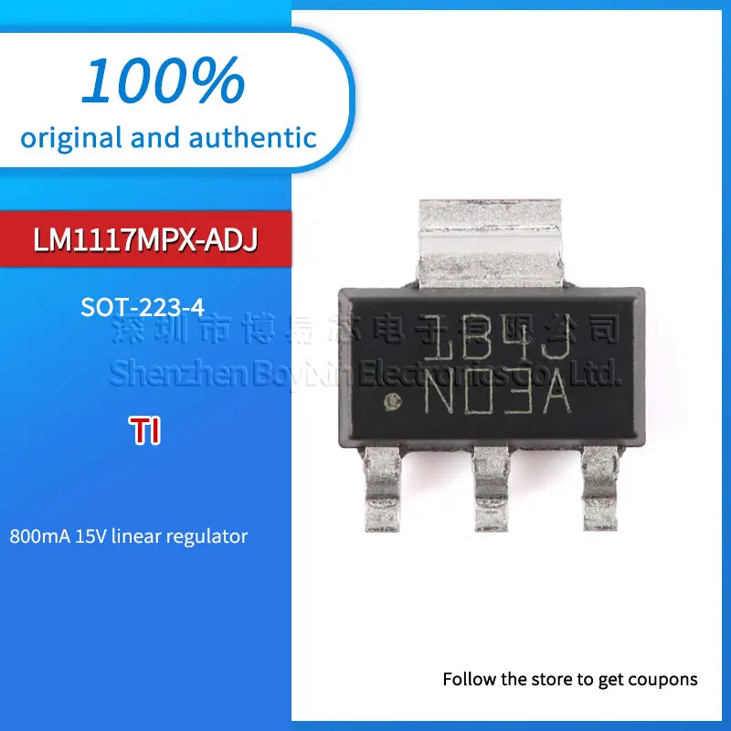 

Original authentic LM1117MPX-ADJ/NOPB SOT-223-4 0.8A linear regulator chip