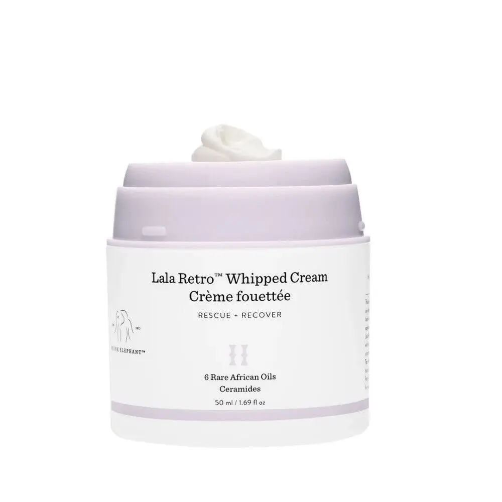 Drunk Elephant Lala Retro 6 Whipped Cream Moisturizer African Oils Ceramides Cream 50ml Primer
