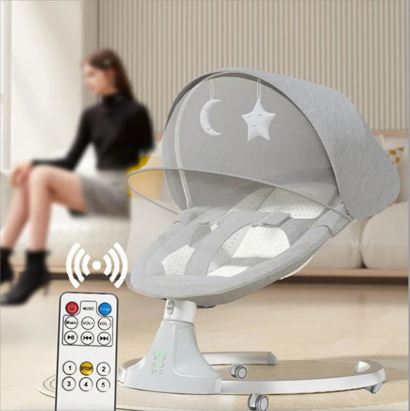 Electric Baby Cradle Mosquito Net Bluetooth Music Baby Rocking Chair Remote Multifunctional Baby Crib for Newborns Baby Items Sa42f98dd1fac4d04aae08320900eebf1l