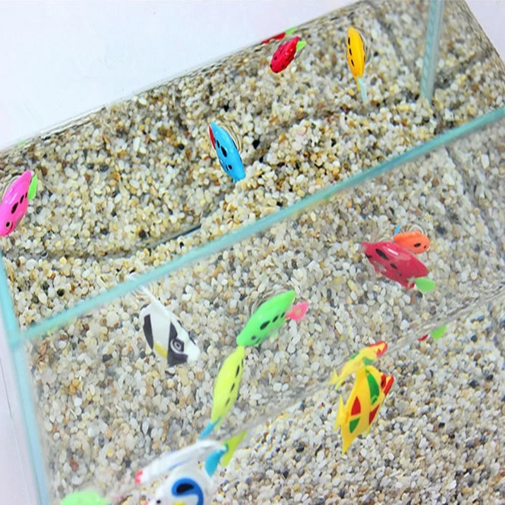 10PCS Artificial Ocean Tropical Fish Plastic Small Floating Fishes Vivid Simulated Fake Tropical Fish Fish Tank Decorations 5