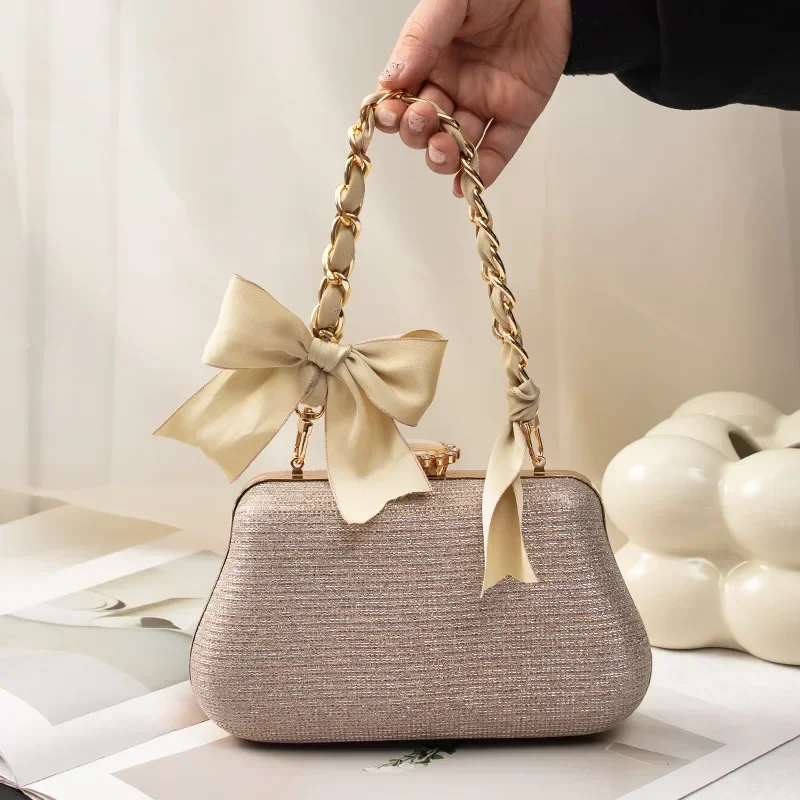 Elegant Silk Scarf Decorative Chain for Women Bag Metal Replacement Bag Decorative Chain Ladies Bag Accessories