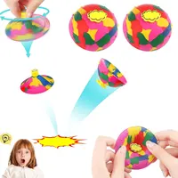 Bouncing Bowl Creative Outdoor Sports Children Decompression Rubber Rotating Jumps Half Ball Novelty Stress Relief Toys for Kids