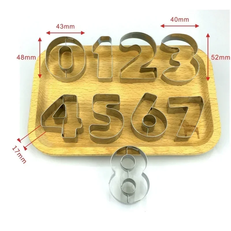 Cookie cutter 9Pcs/Set Digital Shape Cookie Cutter