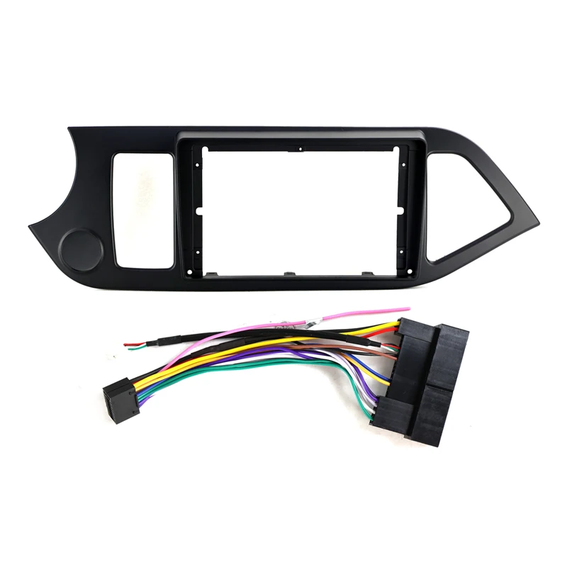 9" Android Car Radio Frame GPS Navigation Audio Head Unit Mount Panel Auto Fascia Fitting Kit For KIA Morning 2011- MEKEDE