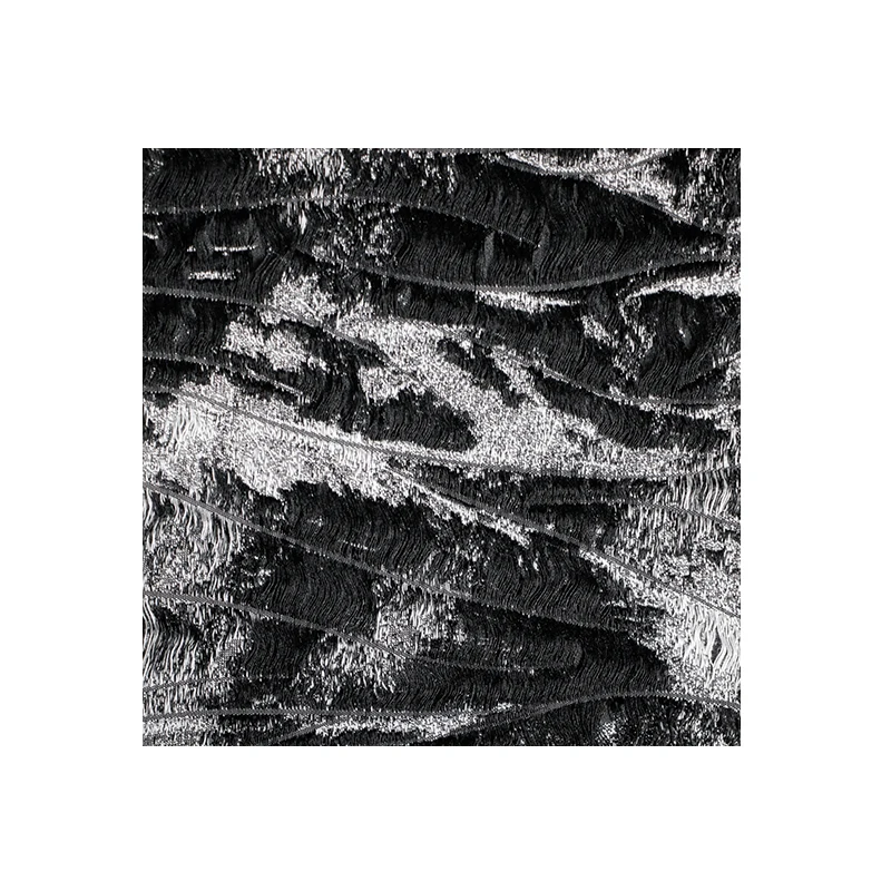 High-end Artistic Black and White Old Ragged Double-layer Texture Three-dimensional Thick Fabric Clothing Designer Fabric