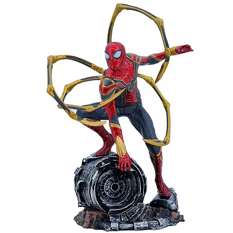 Iron-Spider Action Figure with Metal Spider Legs - Superhero Collectible Toy for Birthday Gift or Home Desk Decoration