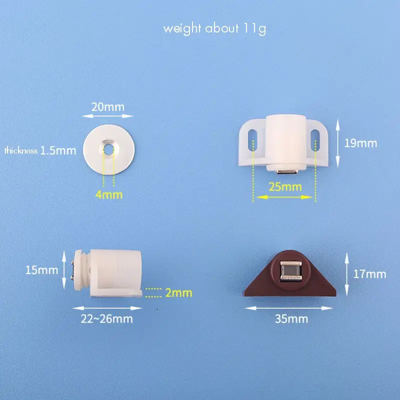 ABS Round Magnetic Door Catches Latch Cabinet & Furniture Shutter Magnetic Catch Closer for Cupboards Drawers Closet magnetic cabinet catches door catches magnetic cabinet latches cabinet door latch