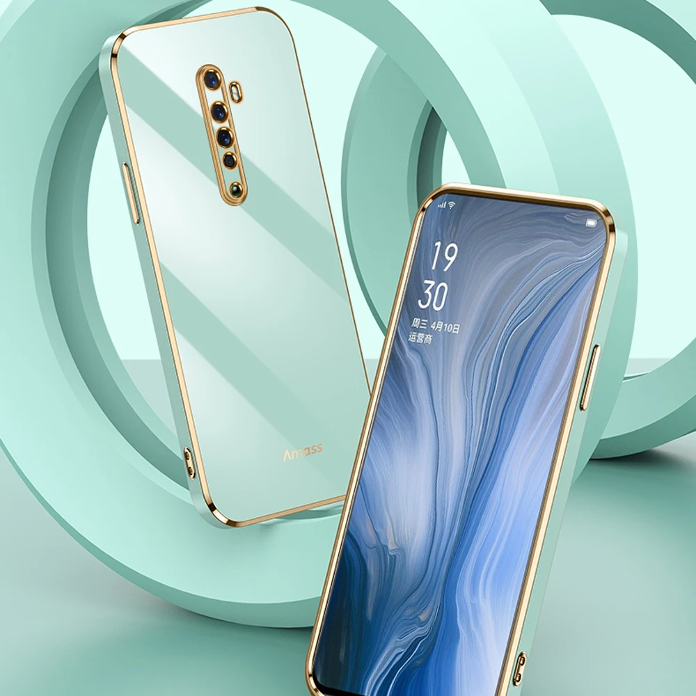 Luxury Square Plating ShockProof Silicone Back Cover