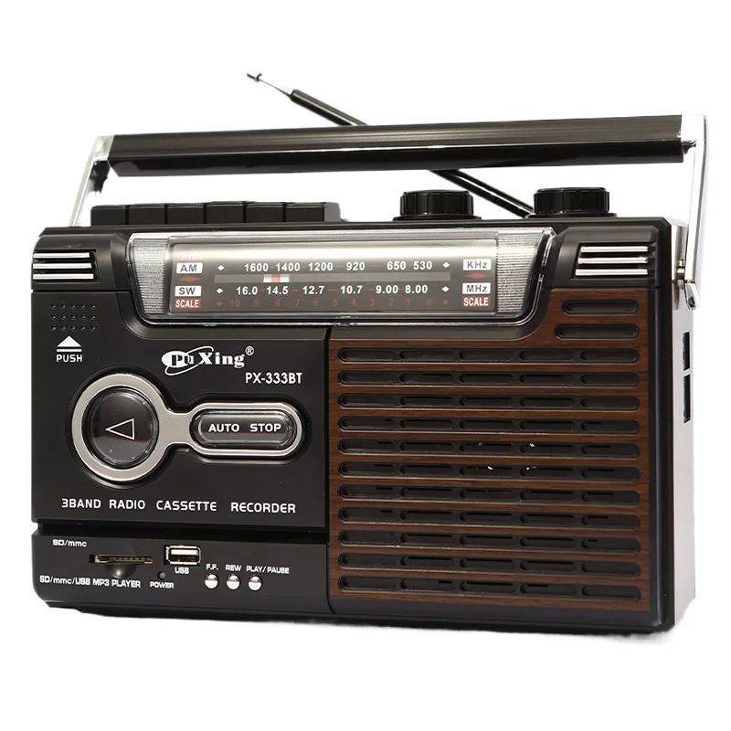 Portatile Vintage Retro Usb Am/Fm/Sw Multiband Radio Stereo Wireless Bluetooth Boombox Mp3 Audio Cassette Player Registratore
