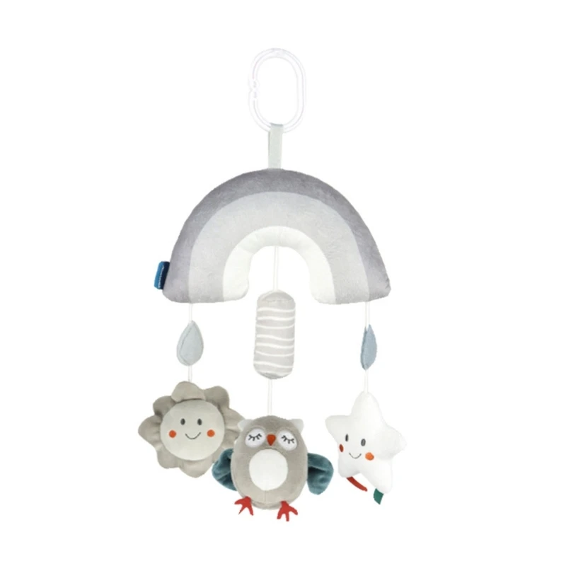 

Baby Toy with Rattles Owl Squeaker for Baby Bed Crib Car Wind Chimes Cute Hanging Mobile Soother Toy Set E65D