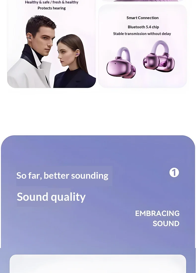 Écouteurs bluetooth sans fil avec affichage batterie et micro_voghion.com