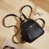 LAORENTOU Women Cow Leather+PU Backpack Clasic Lady Daypack Travel Bag Gift for Wife, Lover 2