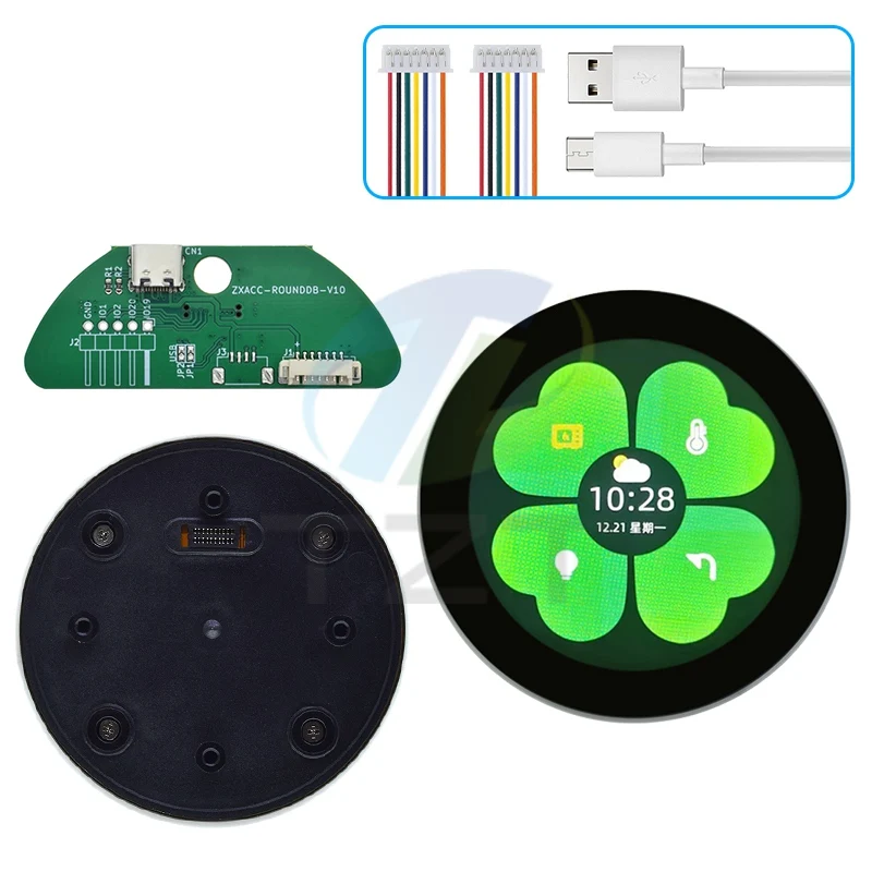 2,1 Zoll 480*480 Runde Kreisförmige IPS Farbe LCD Display Magnetische Encoder Knopf ESP32-S3 Entwicklung Modul N16R8 ST7701 2,4G WIFI – Detail 6