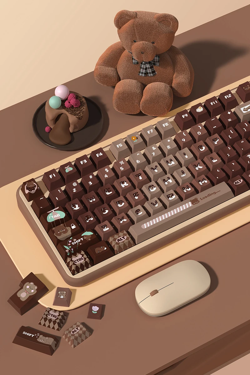 lucky bear Theme Keycaps Cherry Profile Personalized Cartoon cute