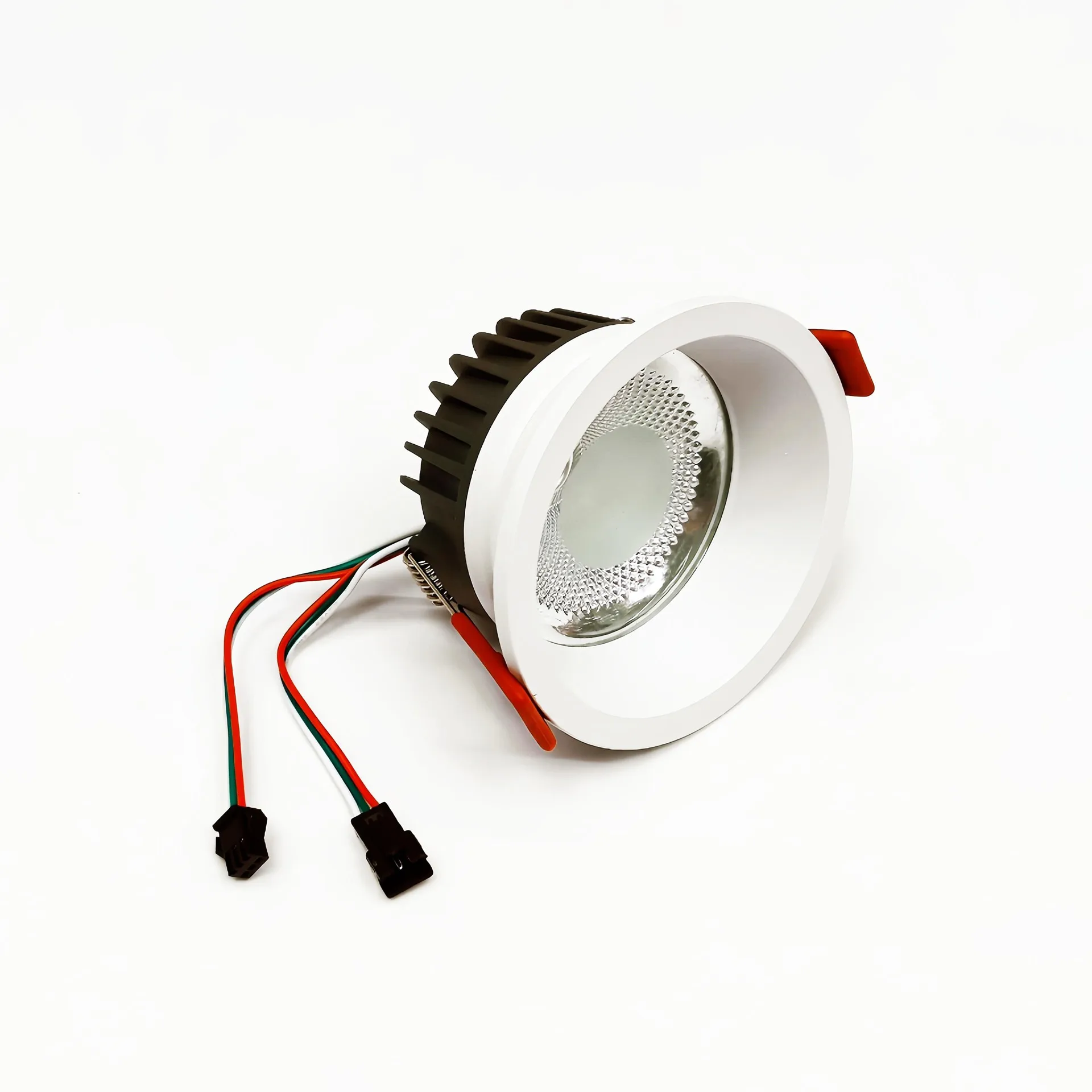 8W/10W/12W/20W DC24V WS2811 RGBIC 주소 지정 가능 LED 스마트 픽셀 다운라이트 실내용 3핀 JST 입출력 30도