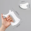 White Ceramic Scraping Board Facial Guasha Handheld Full Body Universal Type Acupoint Massager Lymphatic Drainage Massager 6