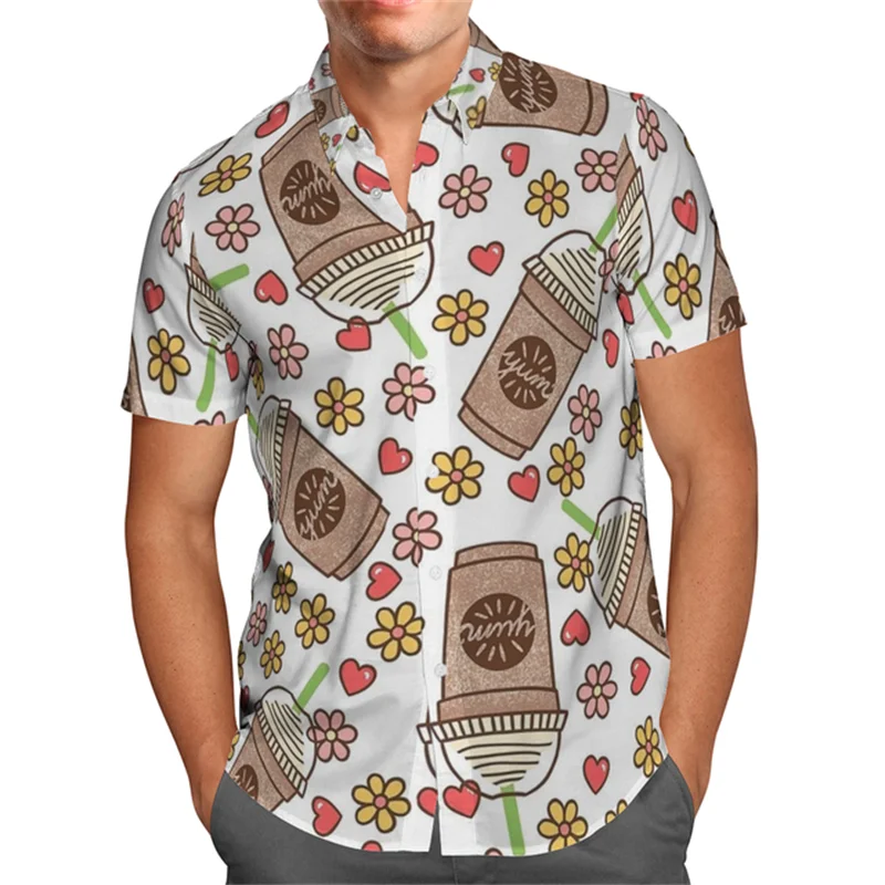 3d Printed Hawaiian Vocation Lapel Camisa Summer Men's Shirts Anime Men Women Clothing Fashion Beach Short Sleeve Blouse 2