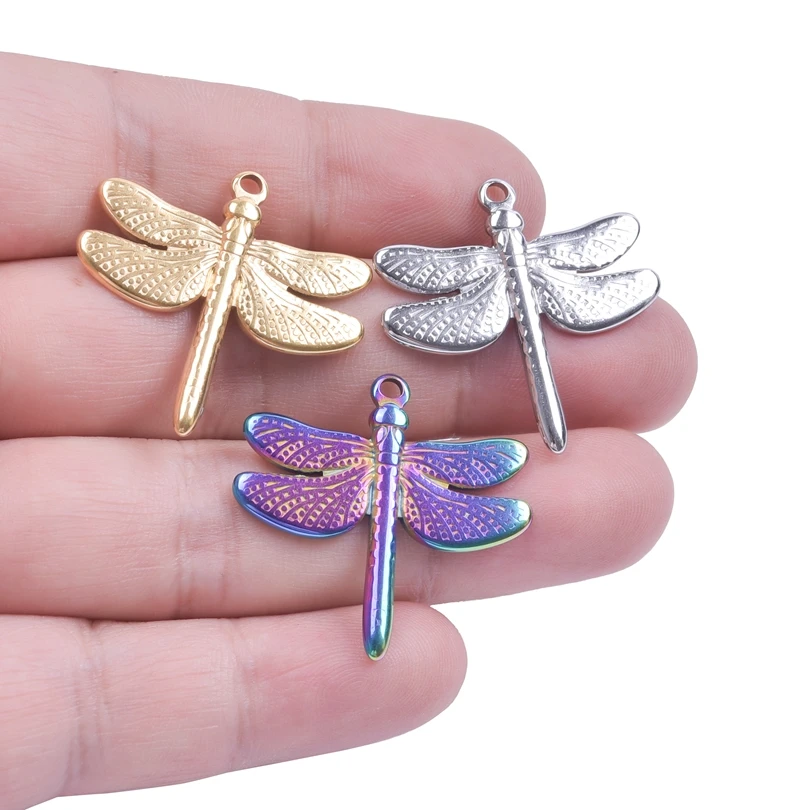 Paire De Breloques Papillon En Laiton Brut - 35x27x2mm - Pour Fabrication Bijoux Artisanat - Neuf