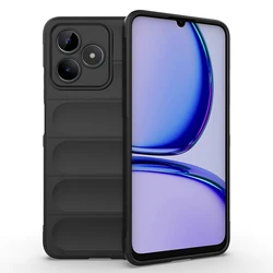 Shockproof Liquid Silicone Phone Case - Sleek and Durable Protection for Realme 12ProPlus (Black)