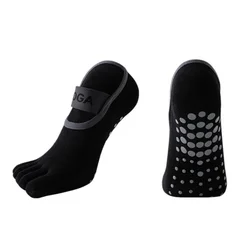 Women's Professional Anti - Slip Yoga and Pilates Socks - One size (Black)