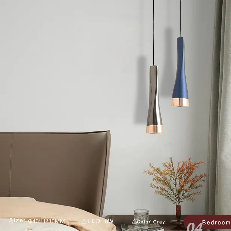 

Lamp Modern Bedside Lights Elegant Aluminum Light Fixtures Adjustable Mini Metal Ceiling Lights For Kitchen Island Dining Room