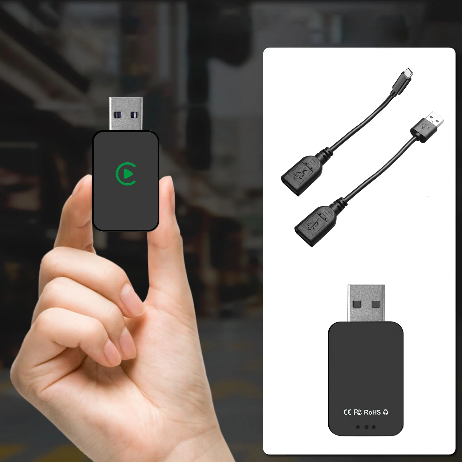 Wireless CarPlay Android Auto Adapter for Cars
