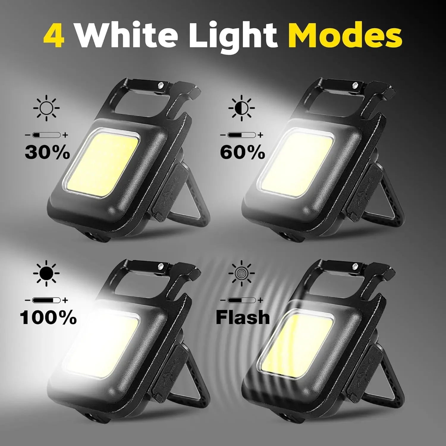 Rechargeable LED Keychain Mini Lantern & Portable Work Light
