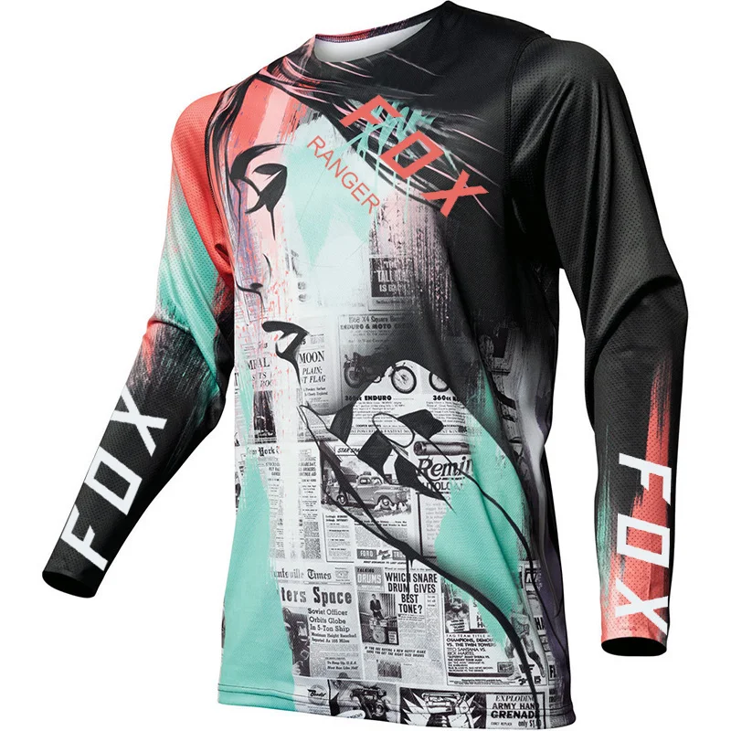 

2024 new men's downhill jersey RANGER Fox mountain bike shirt off-road DH motorcycle jersey Motocoss sportswear clothing bicycle