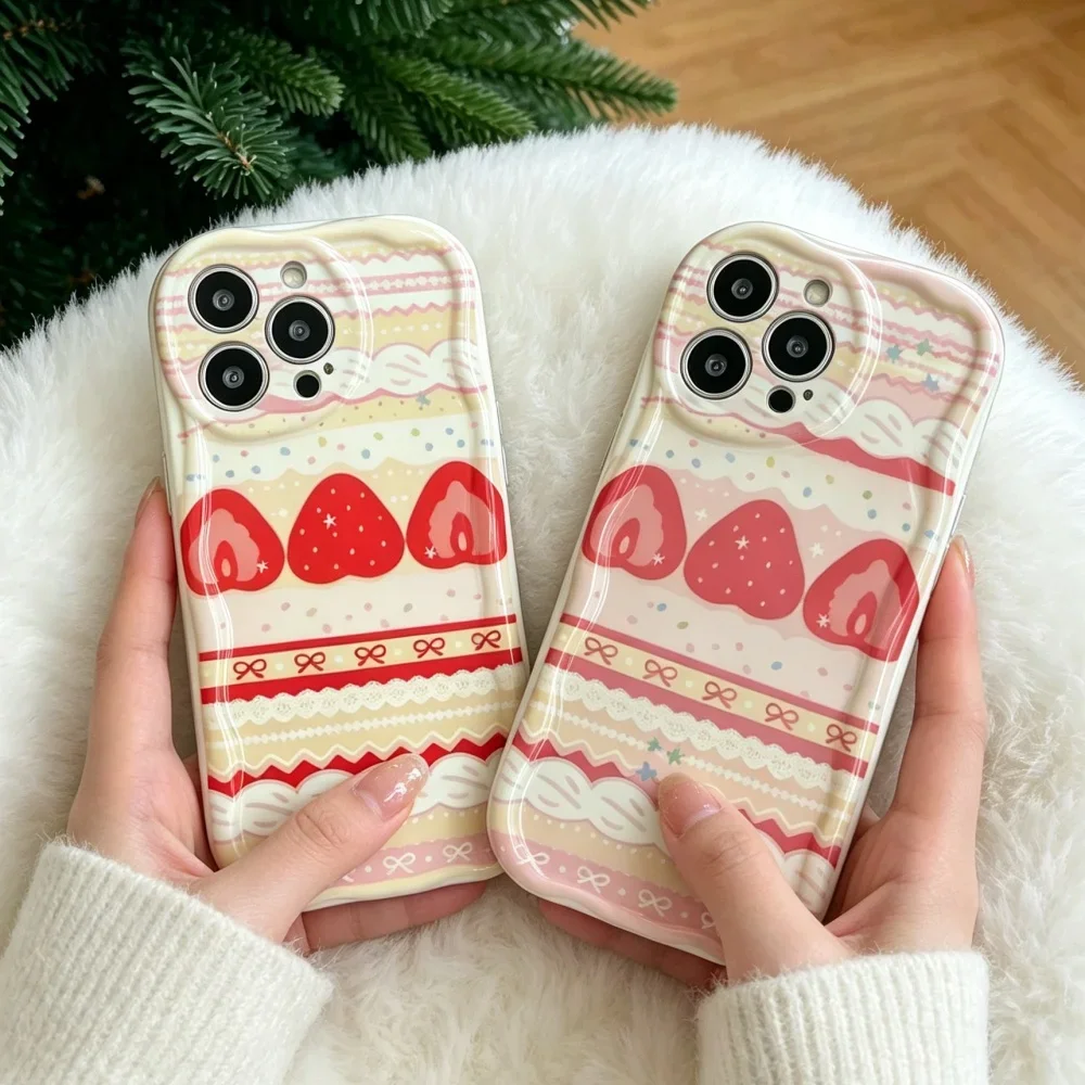 Cute Cake Lace Strawberry Phone Case