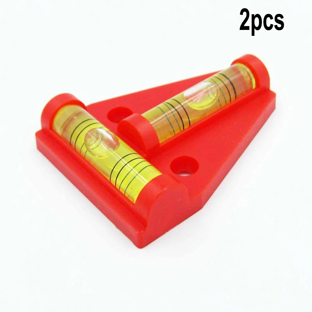 

2Pcs Two Way T-Shape Mini Leveller Bubble Spirit Level Horizontal Bubble Triangle Level Precision Spirit Bubble Measuring Kit
