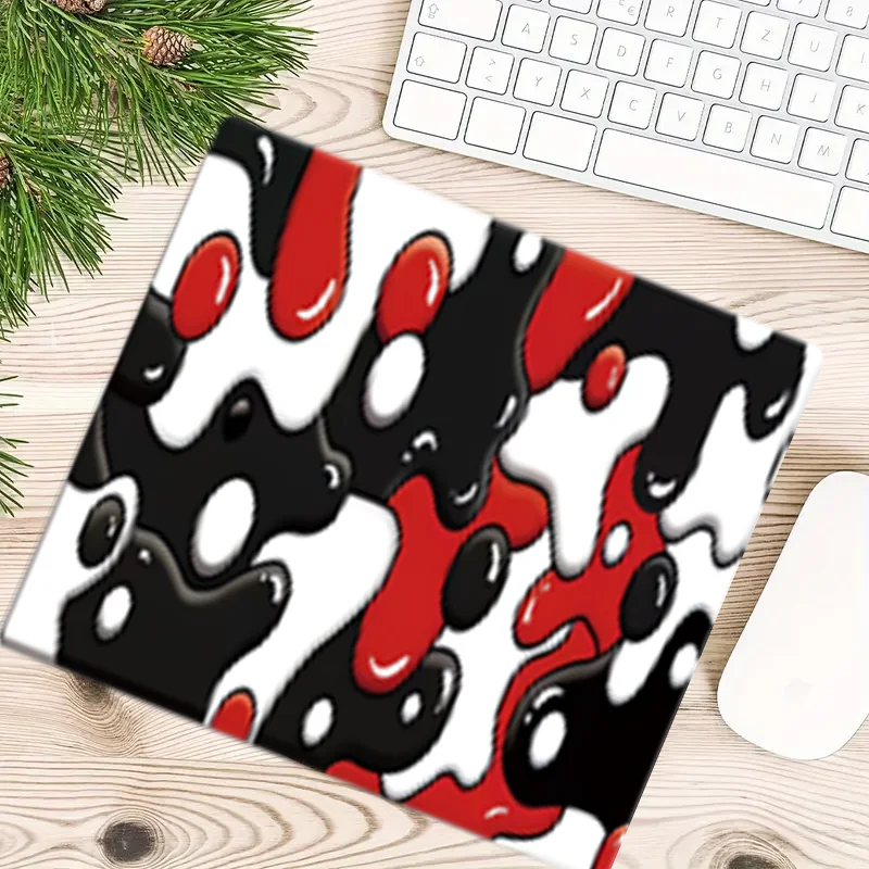 Red Bubble Sports mousepad, 31.49 x 11.81 inch, extended gaming mousepad with 2 mm non-slip rubber base stitched edges, suitable 2