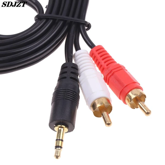 Mini 3.5mm AV 1 into 2 Audio Stereo Aux Cord 2 RCA to 3.5mm Male 3.5 Jack  RCA Aux Cable For Speaker Wire For Car/PC/TV - AliExpress