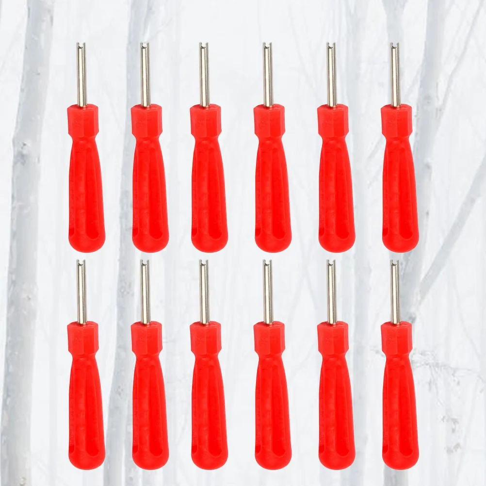 

24Pcs Plastic Handle Car Core Removal Single Head Tire Repair Tools for Bike Electrocar(Red)