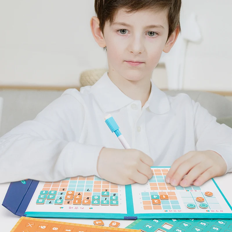 Rompecabezas Digital de Sudoku para niños, juguete educativo de matemáticas, libro magnético, lleno de rompecabezas Digital de madera, juguetes para niños