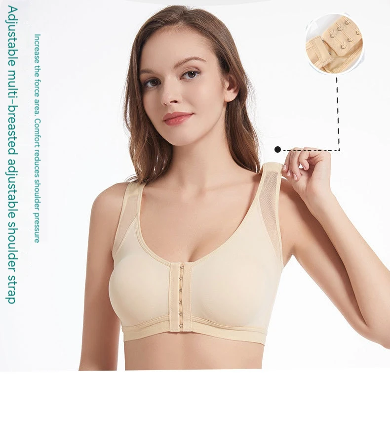 Große, sexy, nahtlose, bequeme, schöne Rückseite, große Büste, dünne Körbchen, stahlringfreie Sport-BHs für Frauen – Detail 3