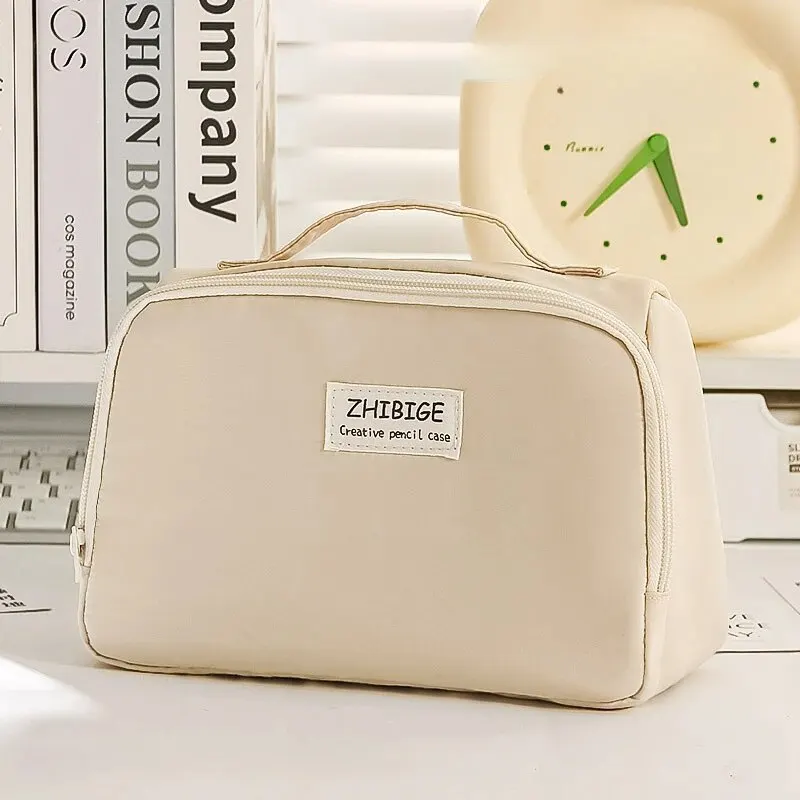 حقيبة أقلام رصاص بسعة كبيرة ، 9 طبقات ، قماش جميل