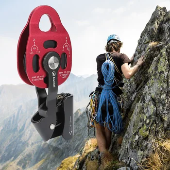 4KN Heavy Duty Single Swivel Climbing Pulley For 8-12mm Rope 1