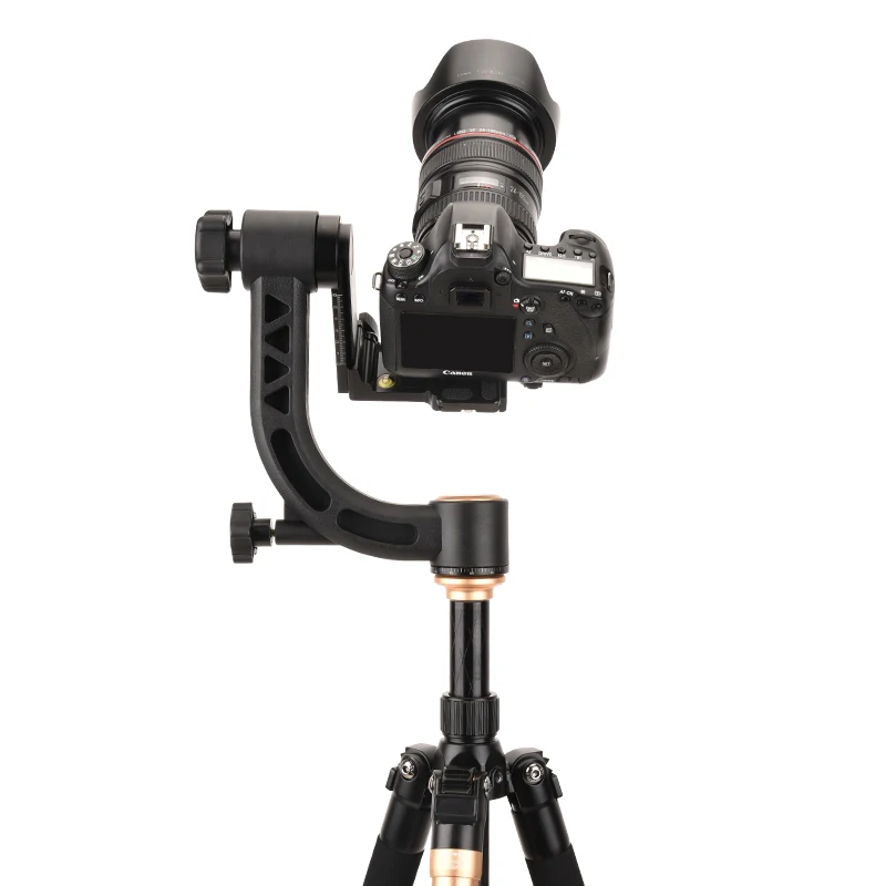 360 Degree Panoramic Gimbal Tripod Ball Head 1/4 Inch Screw with Quick Release Plate for DSLR Camera Telephoto Lens